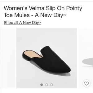 A New Day Velma Slip On Pointy Toe Mules